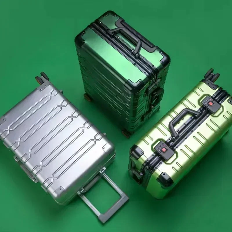Reiskoffer aluminium met 360° wielen TSA-slot handbagage trolley zakelijk lichtgewicht duurzaam reizen | Sulvida