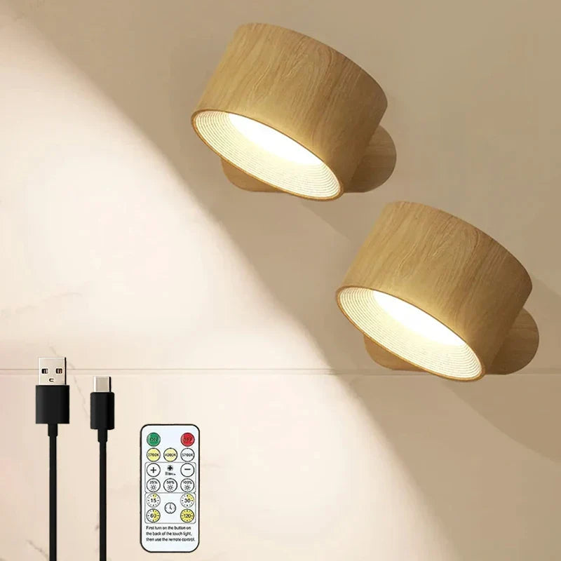 Draadloze LED Wandlamp Oplaadbaar met Afstandsbediening Magnetische Bevestiging Cilindrisch Design Sfeerlicht | Sulvida
