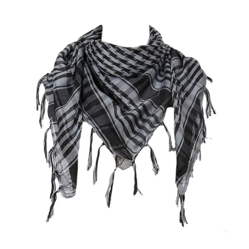 Tactische Shemagh Woestijnsjaal Geruit Katoen 100x100 cm Hoofddoek Hals Mannen Vrouwen Sport Outdoor | Sulvida