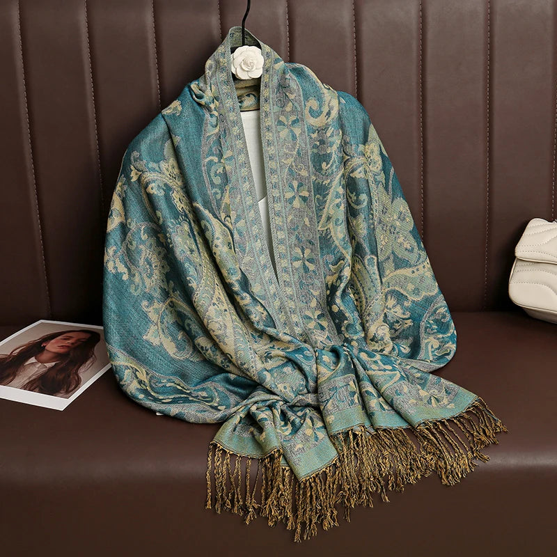 Kasjmier-gevoel Dames Sjaal 70×190 cm Polyester Warme Herfst Winter Omslagdoek Fashion Stola Accessoire | Sulvida