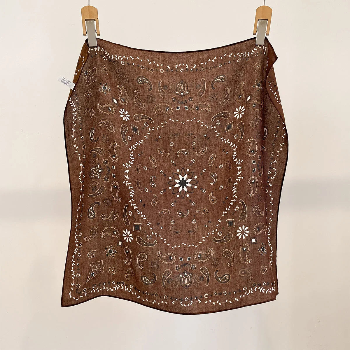 Vierkante Hoofddoek Dames Katoengevoel Print Hals Haar Accessoire Mode Bandana Multifunctioneel 68x68cm | Sulvida
