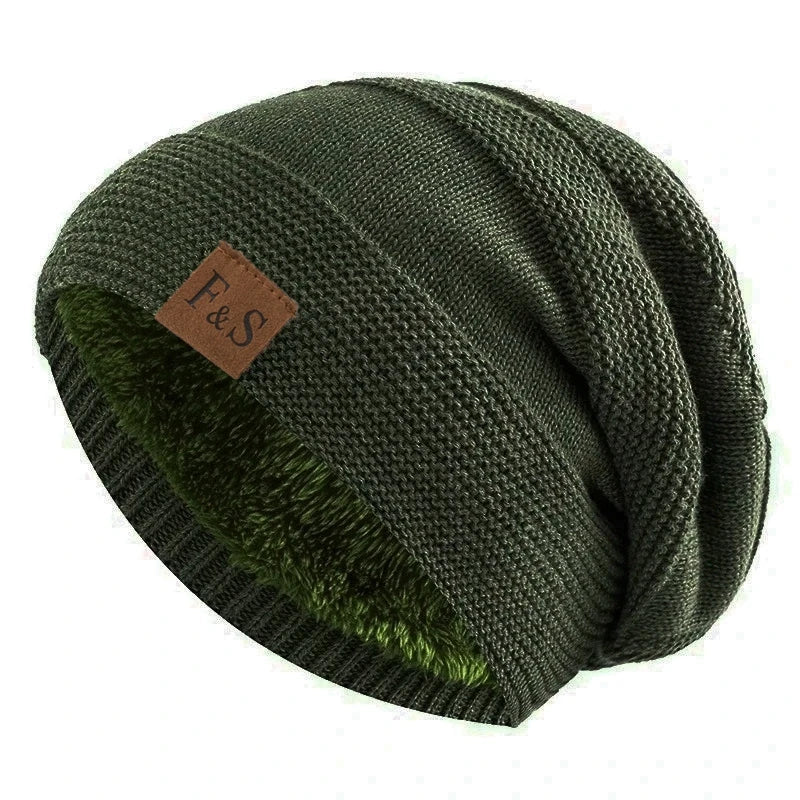 Gebreide Slouchy Wintermuts met Zachte Voering Unisex Beanie Hoofddeksel voor Koude Dagen Casual Stijl | Sulvida