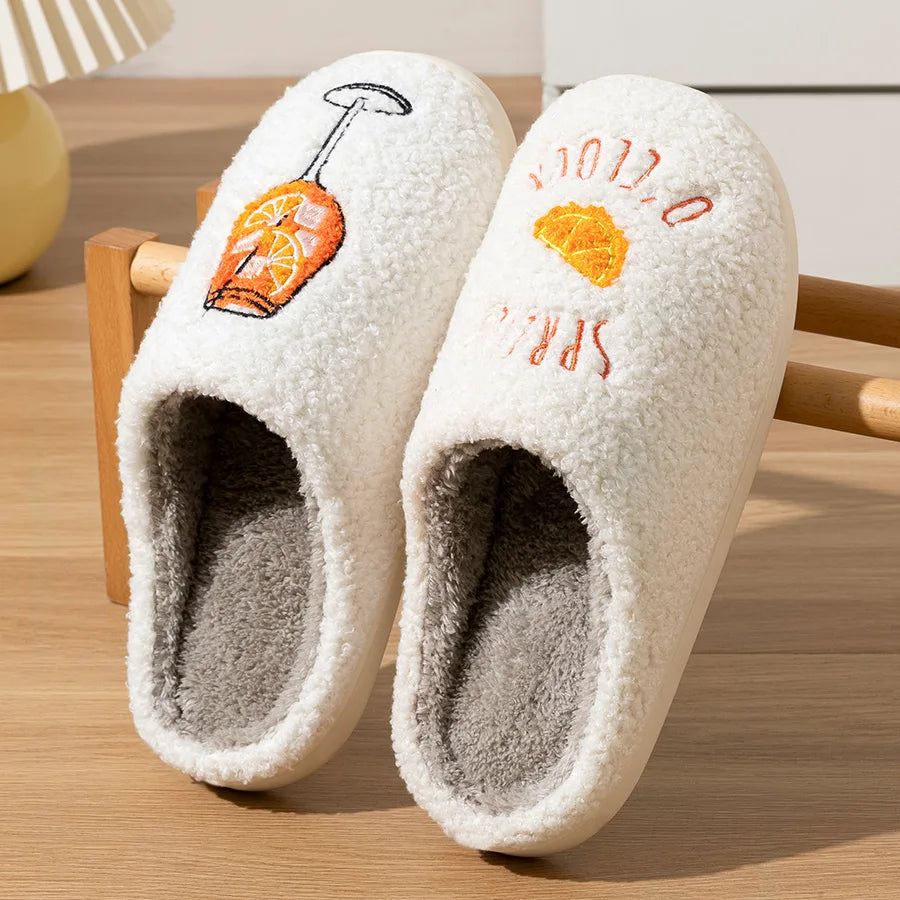 Damespantoffels Pluche Binnensloffen Beige Roze Warm Comfort Indoor Huis Slippers Zacht Antislip Cadeau | Sulvida