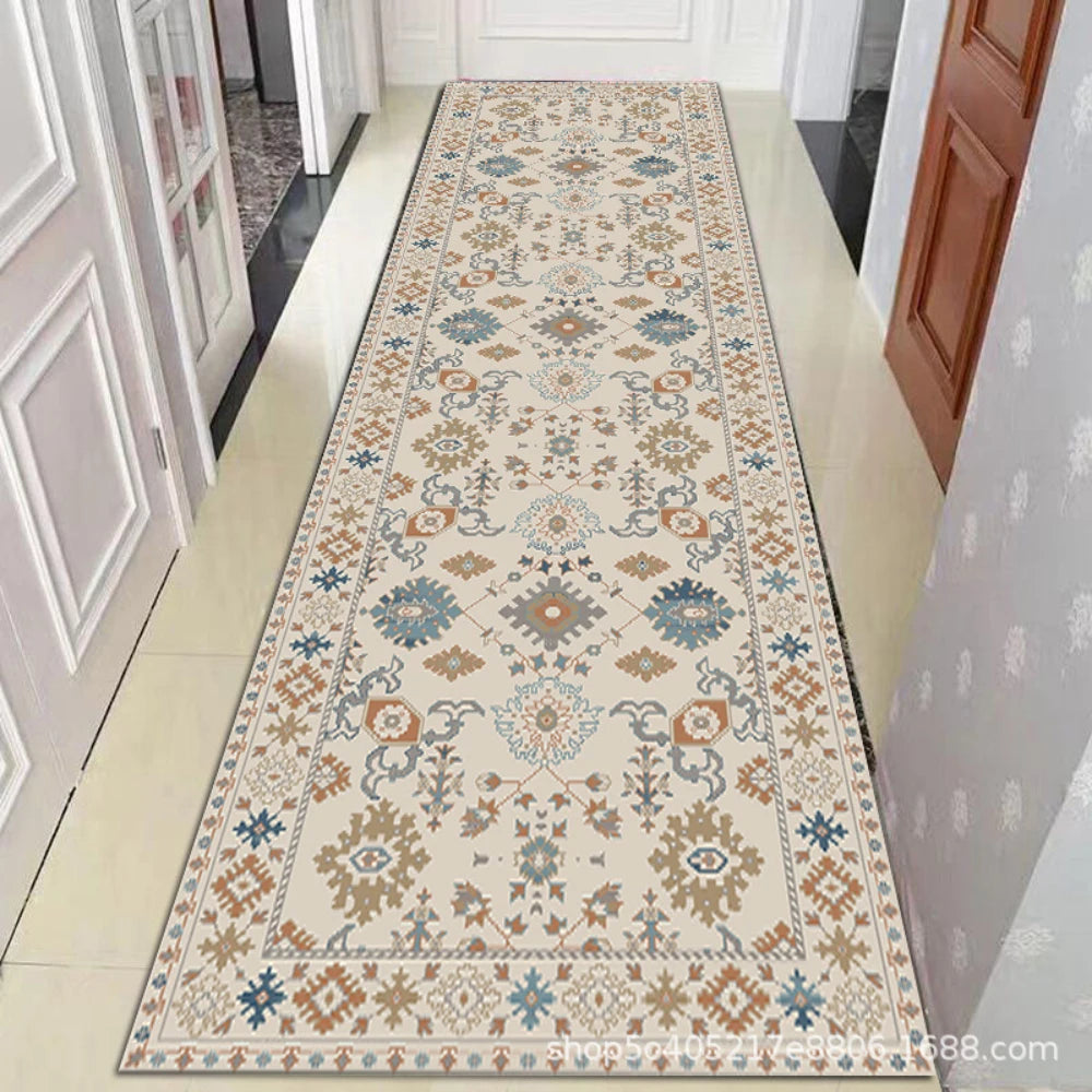 Gangloper Geometrisch Patroon 100% Polyester Wasbaar Antislip Hal Runner Vloerkleed Maatwerk Mogelijk | Sulvida