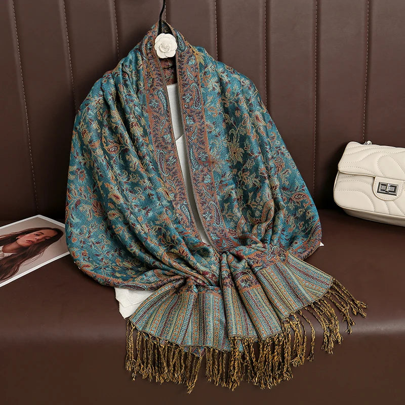 Kasjmier-gevoel Dames Sjaal 70×190 cm Polyester Warme Herfst Winter Omslagdoek Fashion Stola Accessoire | Sulvida