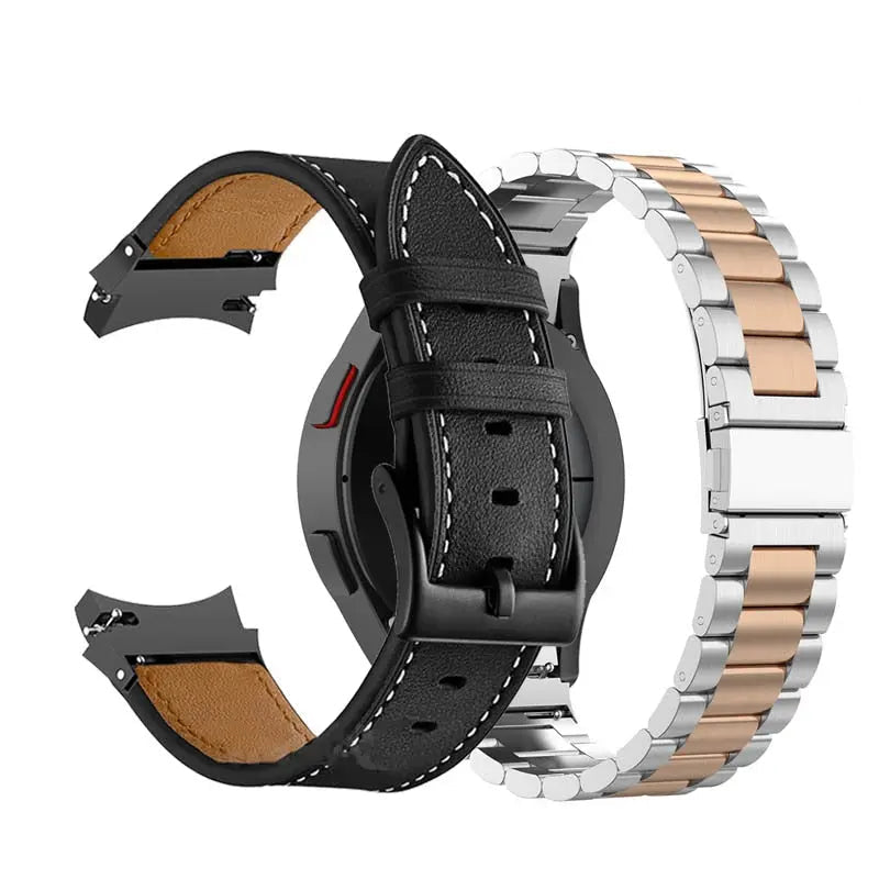 Bracelet de smartwatch en acier compatible avec Galaxy Watch 5 40mm 44mm et Watch 5 Pro 45mm, bracelet de montre élégant, accessoire | Sulvida