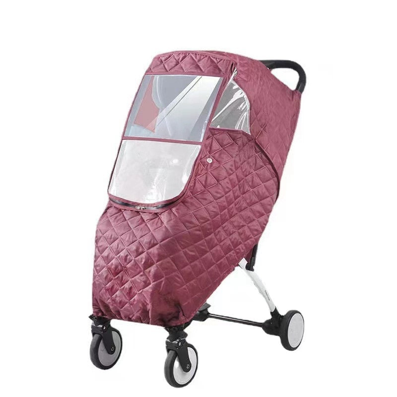Winddichte Kinderwagenhoes met PVC-bescherming voor Alle Weersomstandigheden Optimale Ventilatie Buggy Regenhoes | Sulvida
