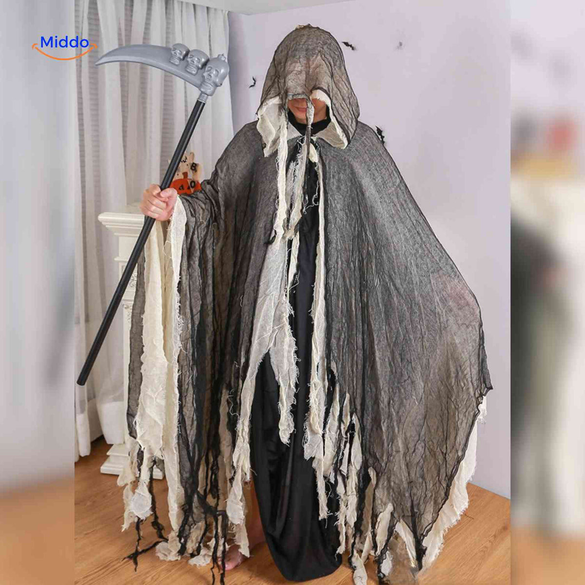 Griezelige Halloween Cape Polyester Unisex Zwart Rood Groen Wit Themafeest Cosplay Verkleedpartij Kostuum | Sulvida