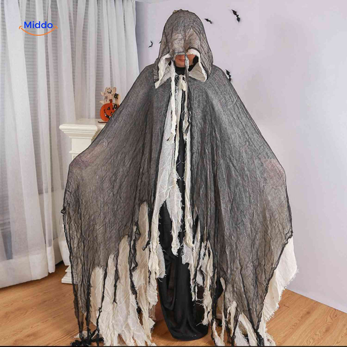 Griezelige Halloween Cape Polyester Unisex Zwart Rood Groen Wit Themafeest Cosplay Verkleedpartij Kostuum | Sulvida