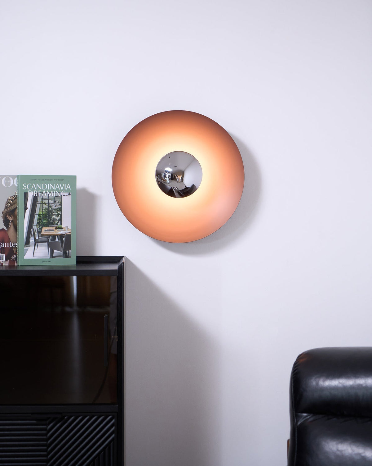 Moderne wandlamp eclips met LED verlichting voor woonkamer slaapkamer hal minimalistisch design rond metaal | Sulvida