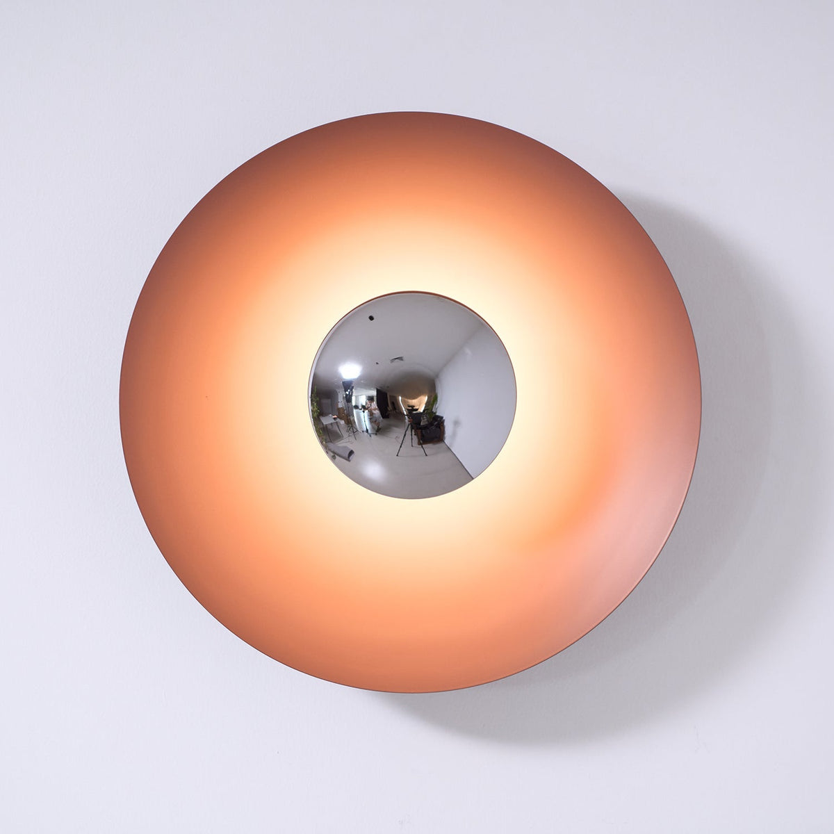 Moderne wandlamp eclips met LED verlichting voor woonkamer slaapkamer hal minimalistisch design rond metaal | Sulvida