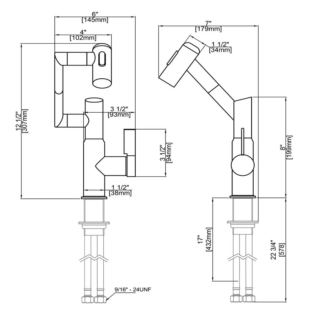 Keukenkraan met Temperatuurweergave 360° Draaibare Uitloop LED-Indicator Chroom Zwart Wit Mengkraan Keuken | Sulvida