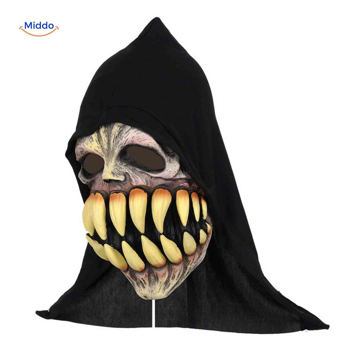Griezelmasker met Kap Volledig Gezicht | Horrordesign Polyester Stoffen Kap Halloween Feesten Verkleedpartij | Sulvida