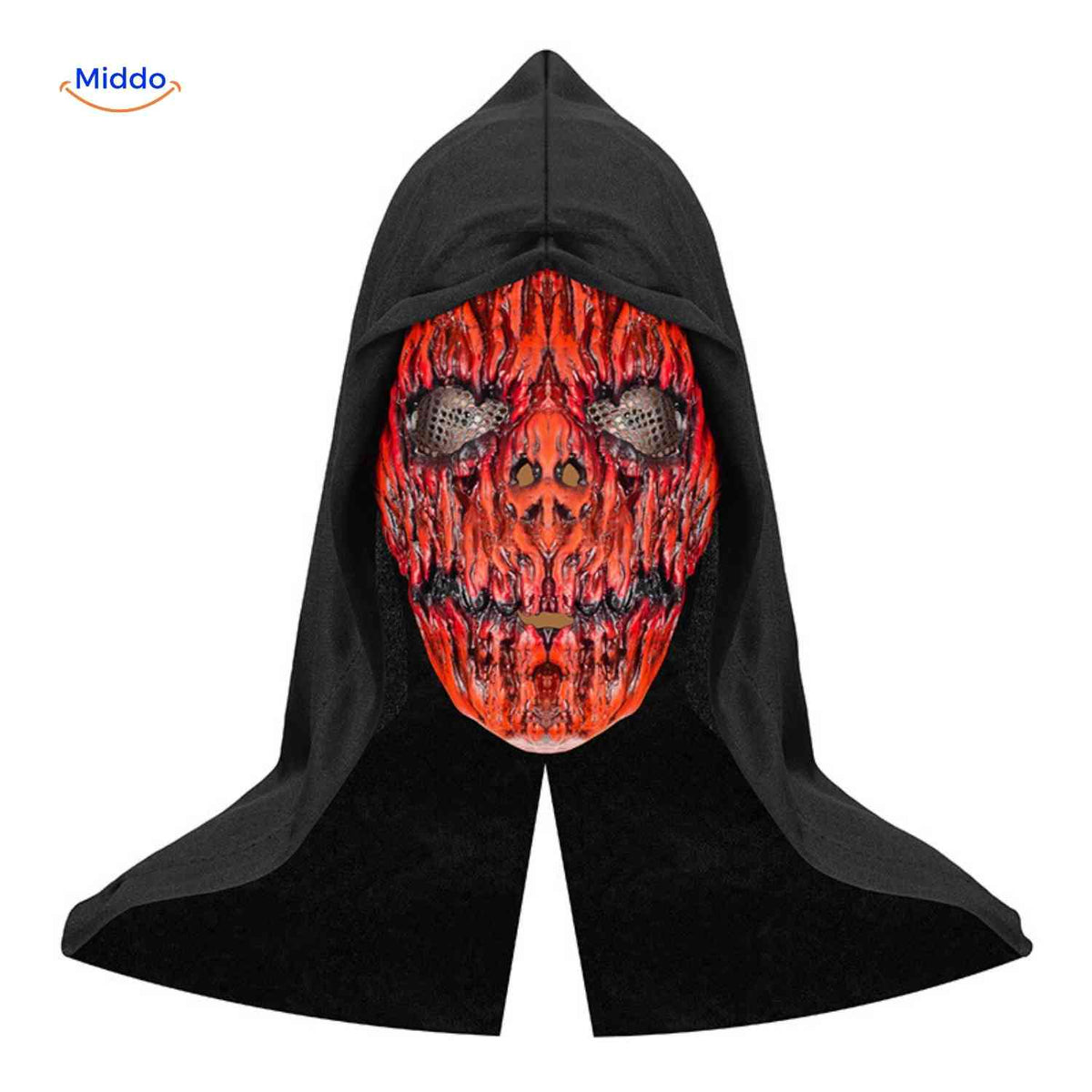 Griezelmasker met Kap Volledig Gezicht | Horrordesign Polyester Stoffen Kap Halloween Feesten Verkleedpartij | Sulvida