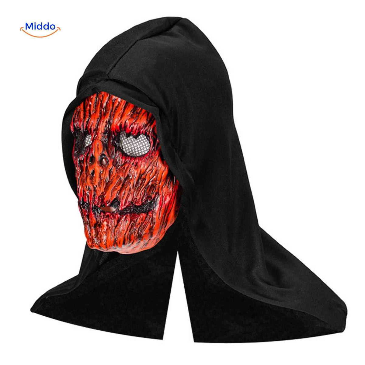 Griezelmasker met Kap Volledig Gezicht | Horrordesign Polyester Stoffen Kap Halloween Feesten Verkleedpartij | Sulvida