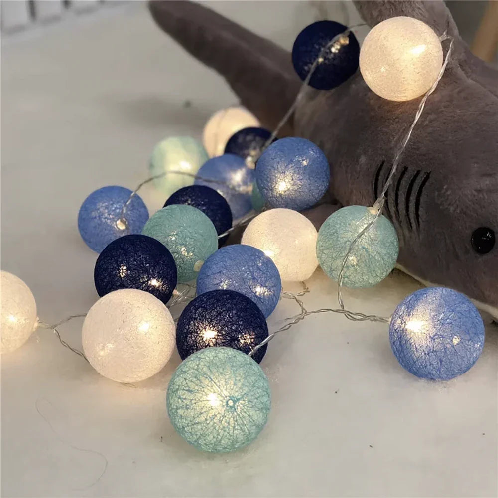 Katoenen Lichtbollenslinger Sfeerverlichting Kinderkamer Feestdecoratie USB Batterij 1,5 tot 10 Meter | Sulvida