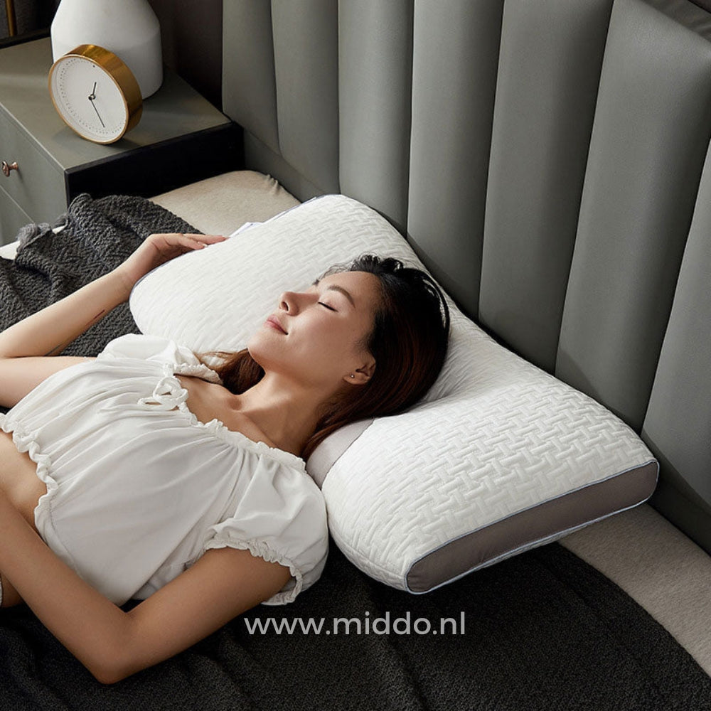 Ergonomisch Neksteunkussen Golfpatroon Honingraat Rug Zijslapers Orthopedisch Memory Foam Slaapkussen | Sulvida