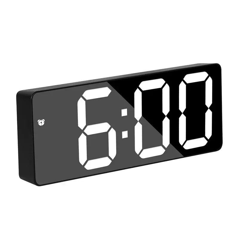 Digitale Wekker met LED Spiegel Display Tijd Datum Temperatuur Alarm Snooze Functie Slaapkamer Kantoor | Sulvida