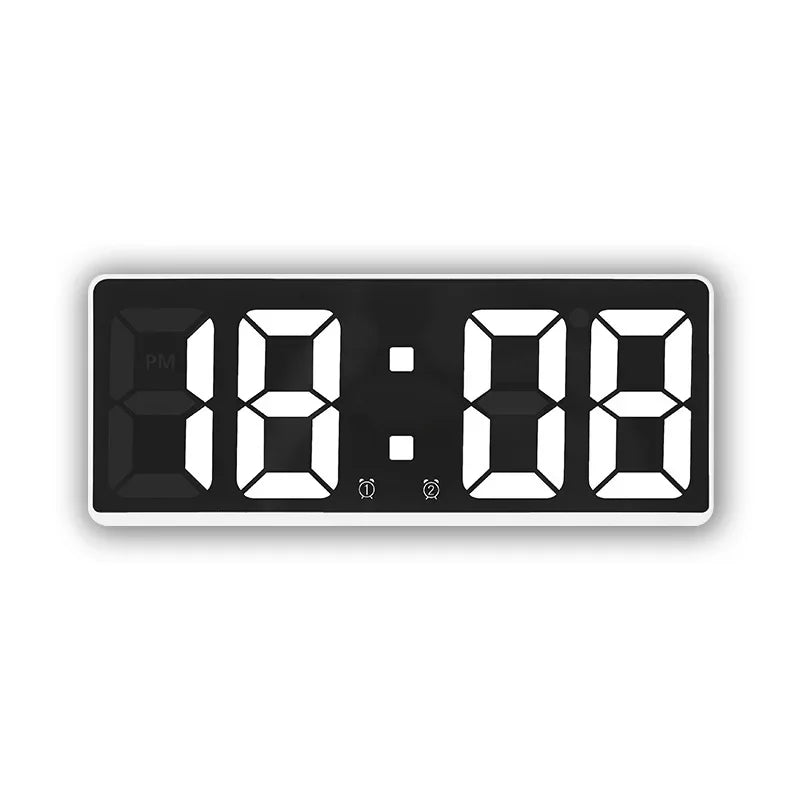 Digitale Wekker met LED Spiegel Display Tijd Datum Temperatuur Alarm Snooze Functie Slaapkamer Kantoor | Sulvida