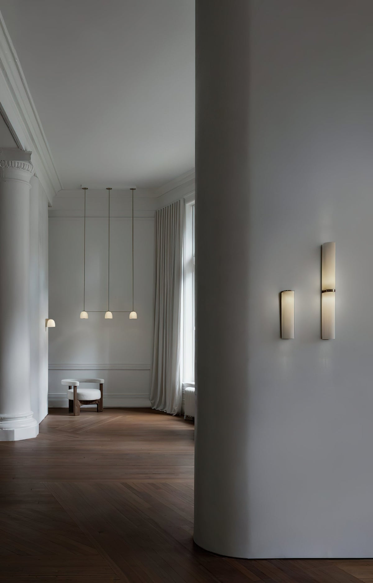 Glazen wandlamp met LED-verlichting modern design ijzeren fitting interieur sfeerverlichting woonkamer | Sulvida