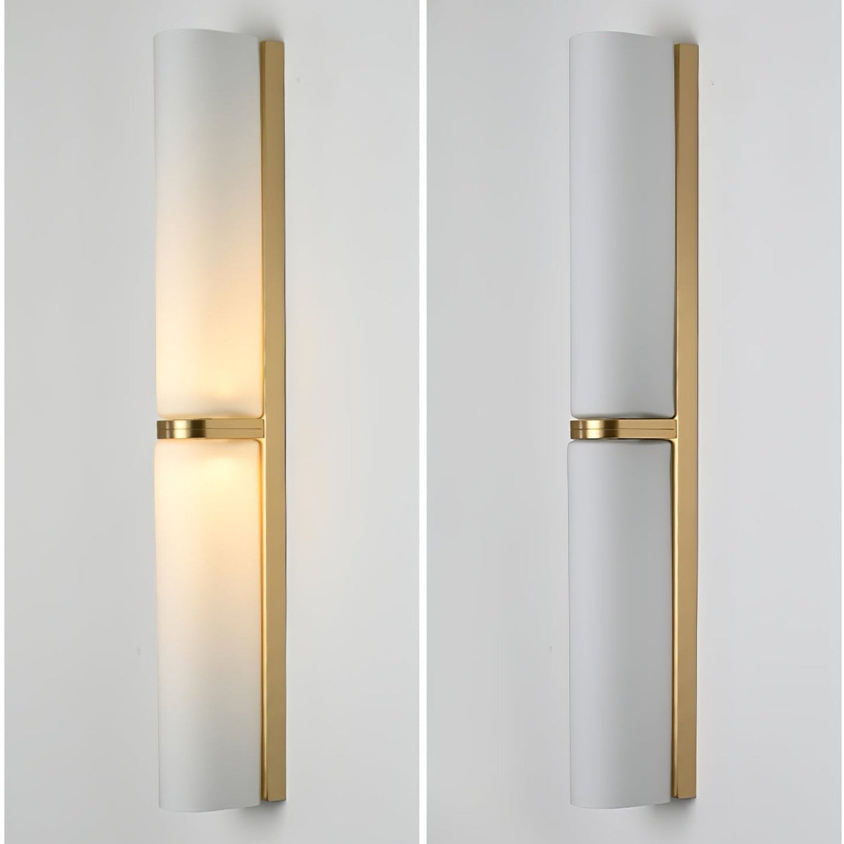 Glazen wandlamp met LED-verlichting modern design ijzeren fitting interieur sfeerverlichting woonkamer | Sulvida