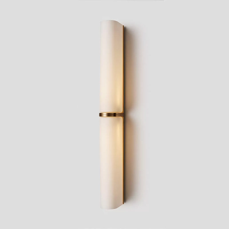 Glazen wandlamp met LED-verlichting modern design ijzeren fitting interieur sfeerverlichting woonkamer | Sulvida