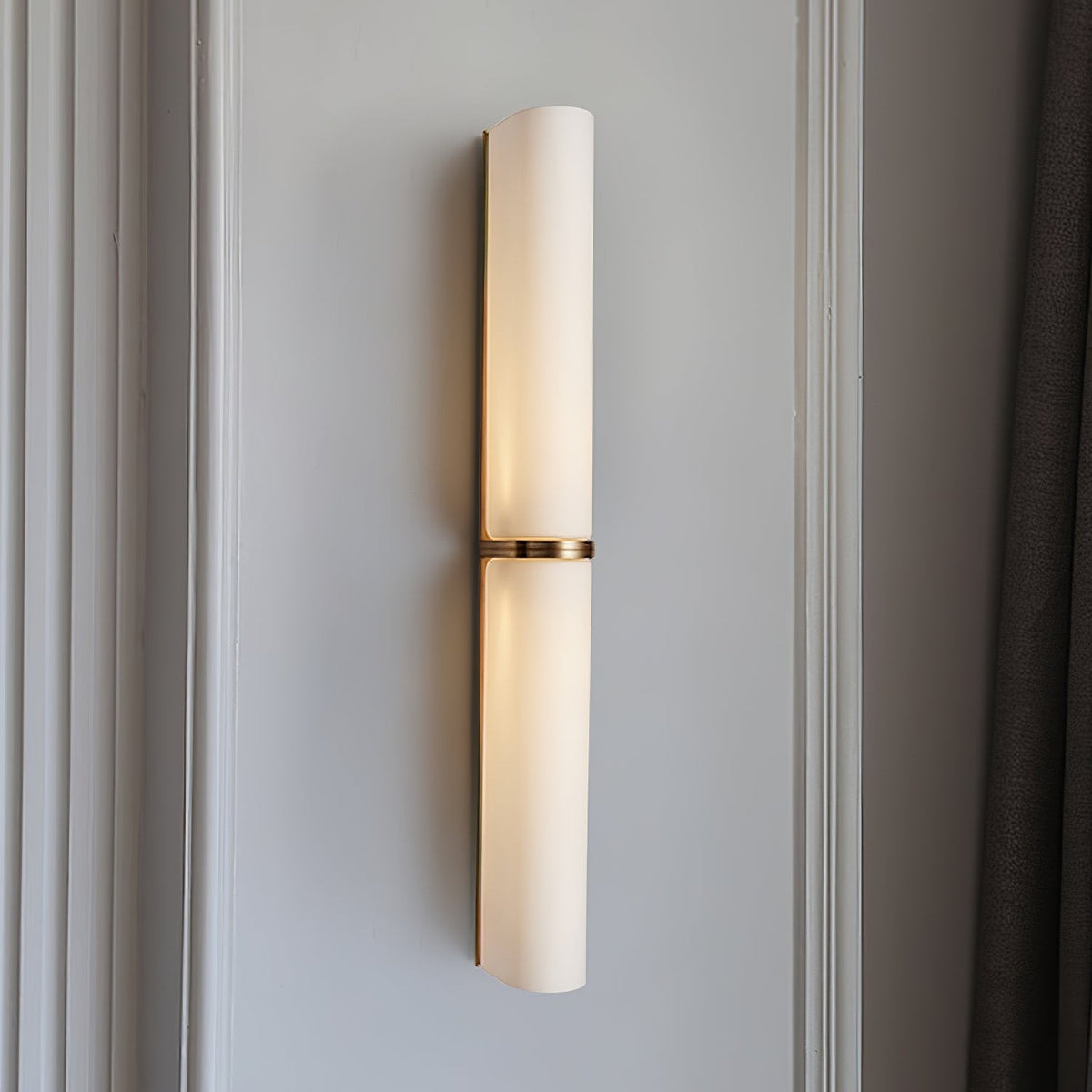 Glazen wandlamp met LED-verlichting modern design ijzeren fitting interieur sfeerverlichting woonkamer | Sulvida
