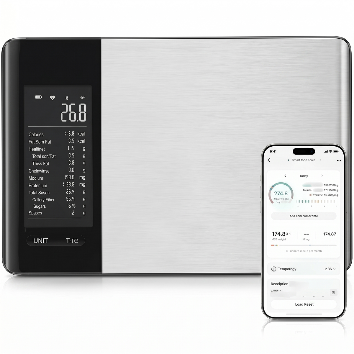 Digitale Keukenweegschaal met Voedingsanalyse App Calorie Macro Tracker Precies Weegapparaat voor Koken | Sulvida