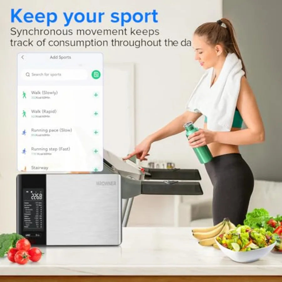 Digitale Keukenweegschaal met Voedingsanalyse App Calorie Macro Tracker Precies Weegapparaat voor Koken | Sulvida