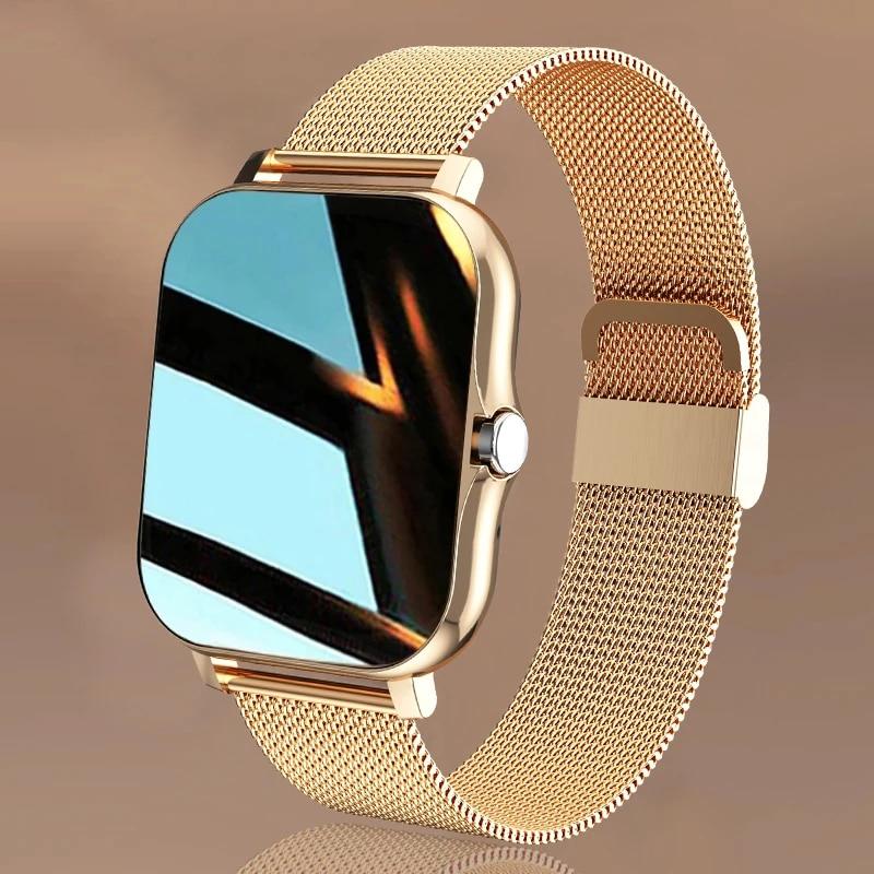 Multifunctioneel Smartwatch met Gezondheidsmonitoring en Fitnesstracking – Premium Dames Horloge met Hartslag, Bloeddruk en Slaapanalyse – Elegante Design Smartwatch voor iOS en Android | Sulvida