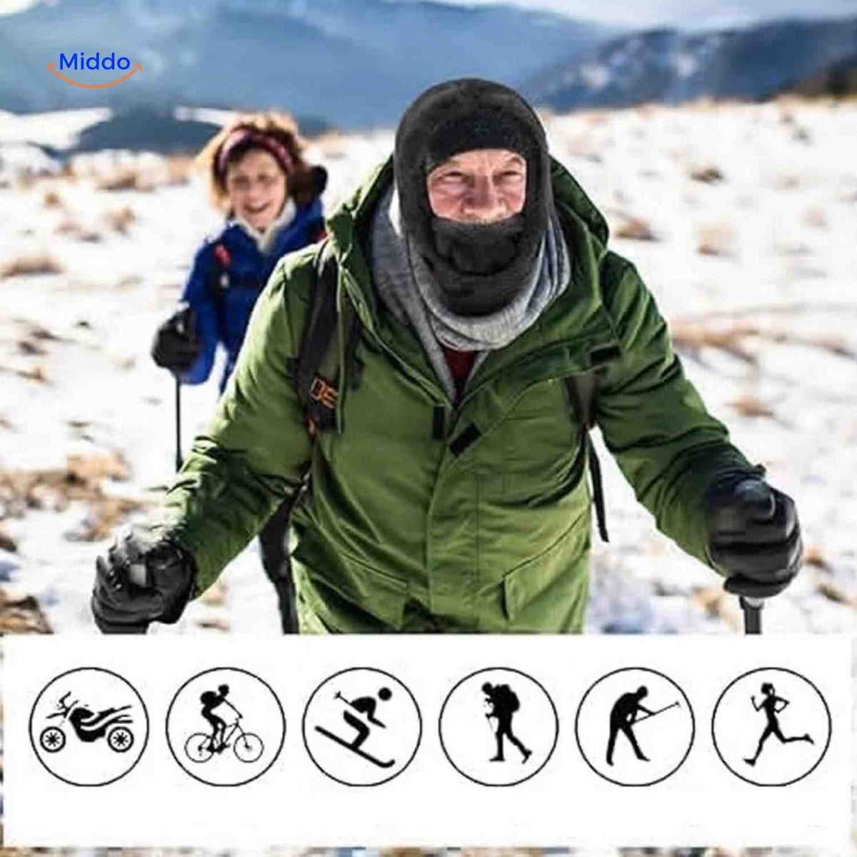 Multifunctionele Thermische Fleece Capuchon Muts Nekwarmer Gezichtsmasker Winddicht voor Outdoor Sport | Sulvida