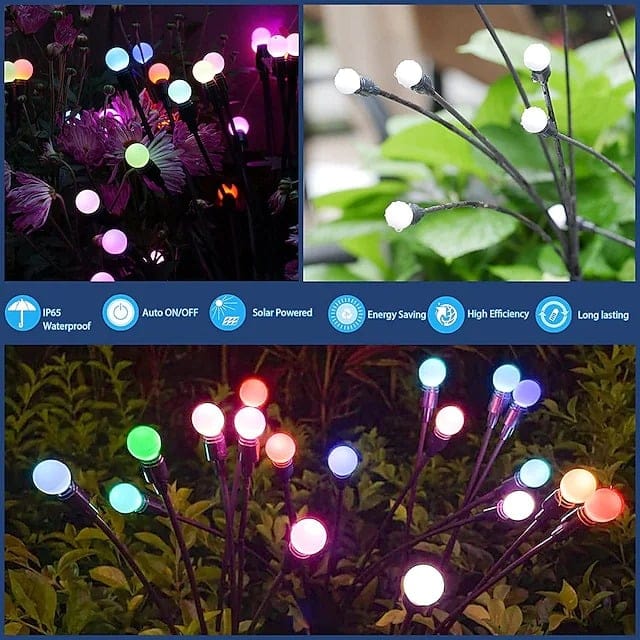 Tuinverlichting op Zonne-energie Vuurvlieg Effect Waterdicht LED Lamp Buitendecoratie Sfeerverlichting Tuin | Sulvida