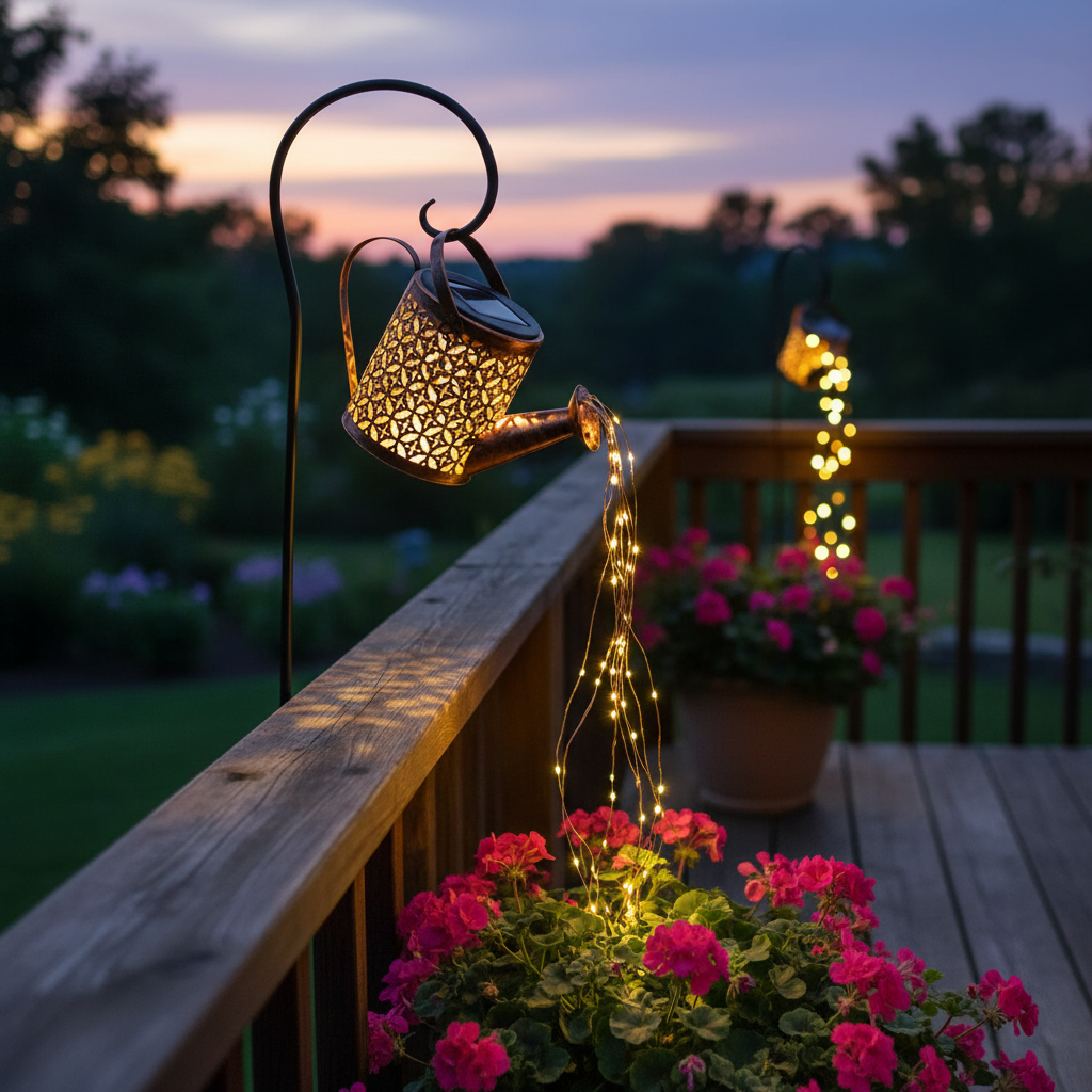 Solarlamp met Waterval-effect voor Tuin Decoratieve Buitenlamp LED-verlichting Zonne-energie Tuinverlichting | Sulvida