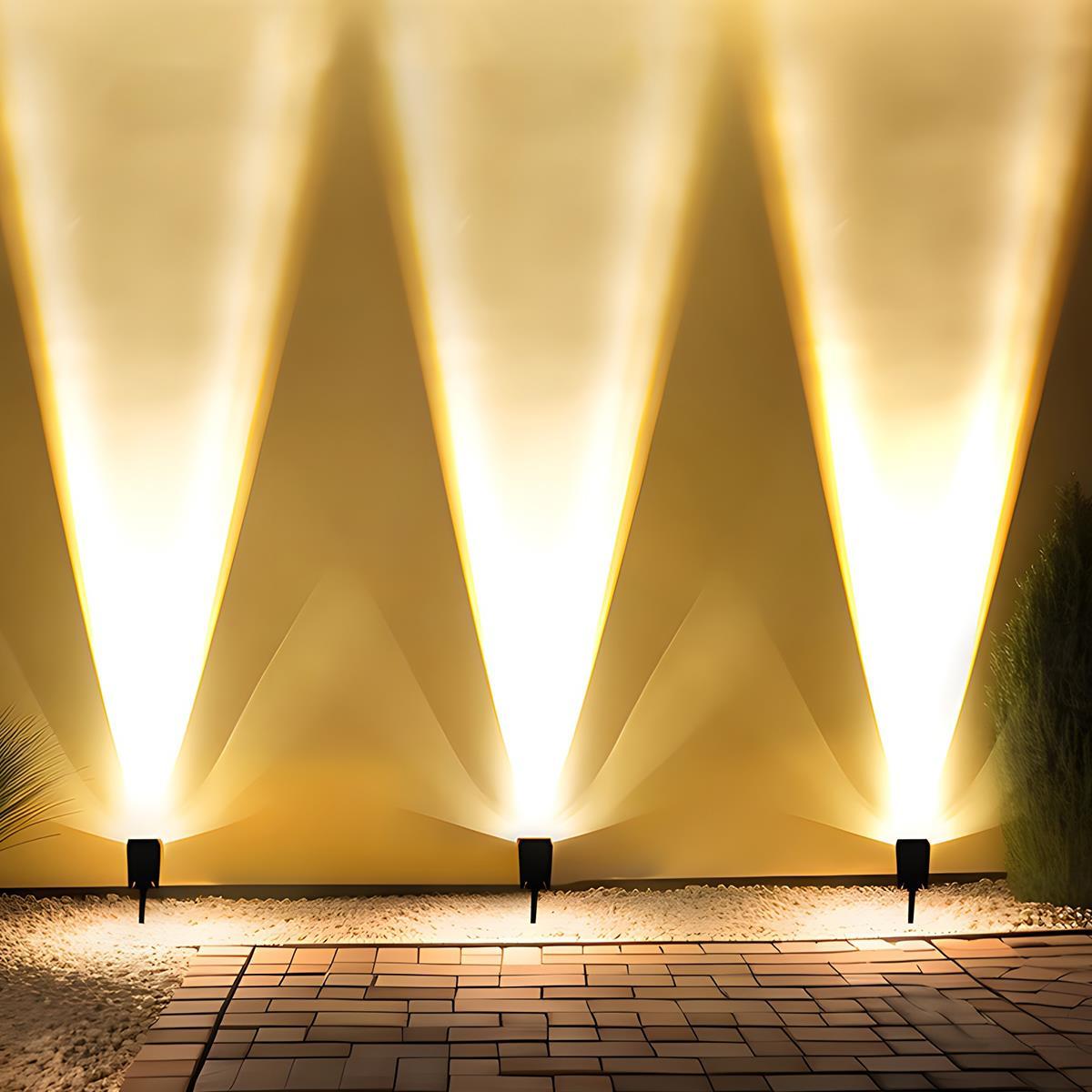 Solaire LED Tuinspot met Verstelbare Zoom IP65 Waterbestendig Warm Wit Energiezuinige Buitenverlichting voor Gazon Borders en Gevel | Sulvida