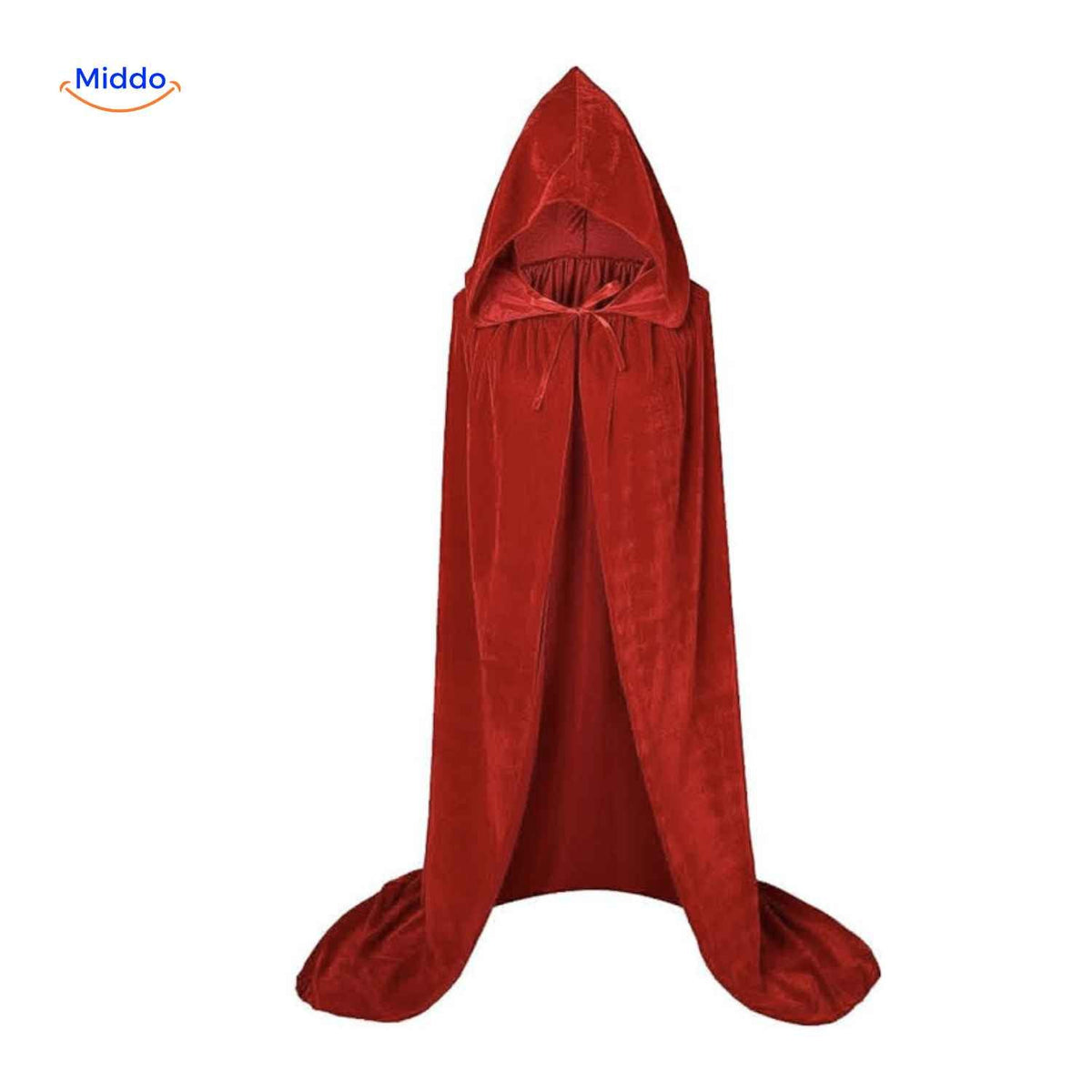 Fluweelzachte Cape met Capuchon Halloween Verkleedmantel Podiumkostuum Feestkleding Zwart Rood Paars Groen | Sulvida