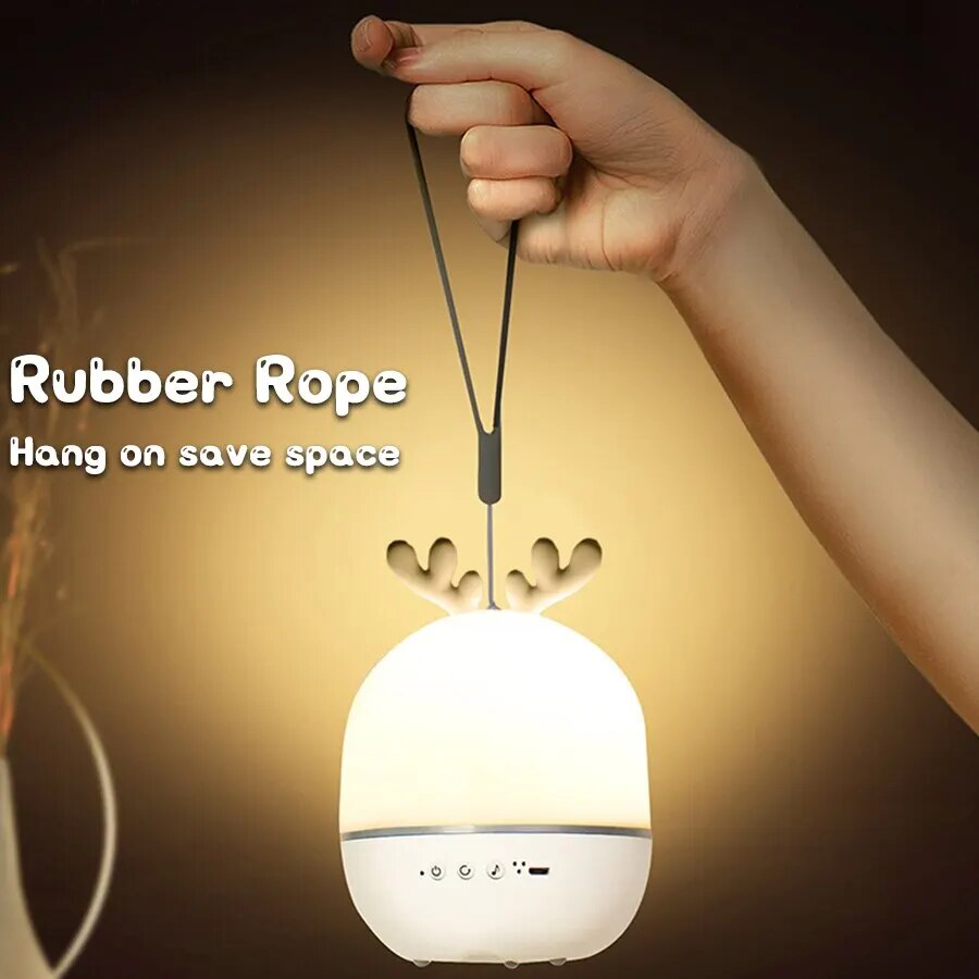 LED Kindernachtlampje Ster Projectie Warm Wit Draaibaar 360° Slaapkamer Nachtlicht USB Oplaadbaar Sterrenhemel | Sulvida