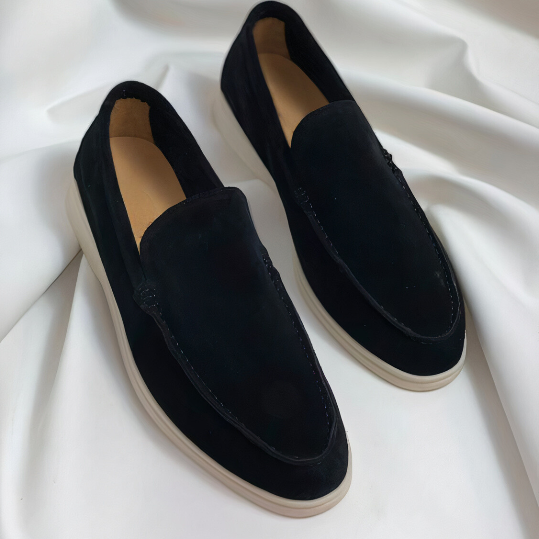 Instappers Leren Loafers Heren Suède Platte Zool Comfort Zakelijk Casual Slip-On Schoenen Beige Bruin | Sulvida