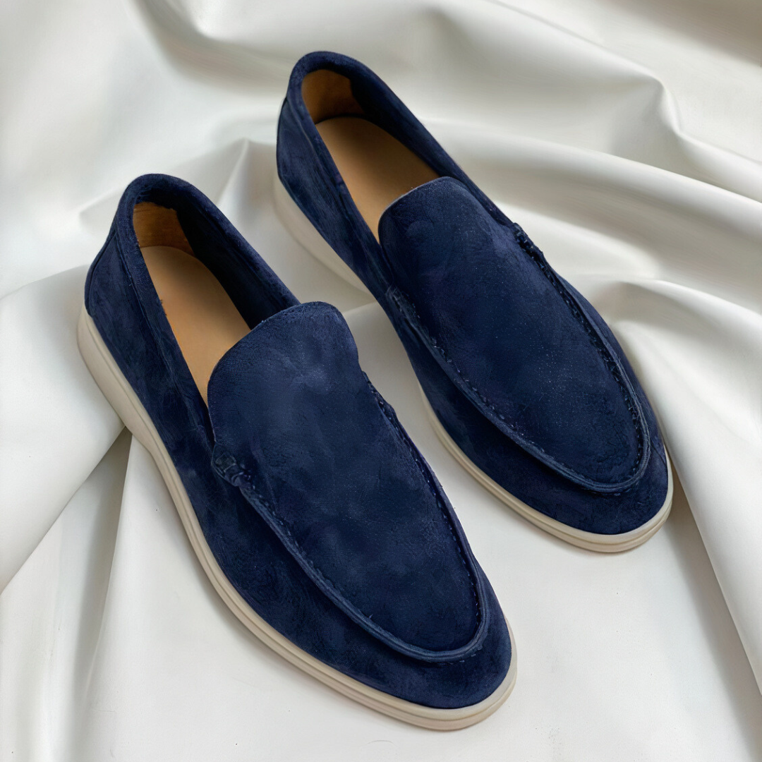 Instappers Leren Loafers Heren Suède Platte Zool Comfort Zakelijk Casual Slip-On Schoenen Beige Bruin | Sulvida
