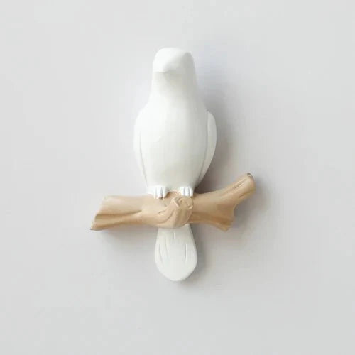 Decoratieve Wandkapstok Hars Vogelmotief Natuurlijk Design voor Hal Slaapkamer Woonkamer Entree Stijlvol | Sulvida