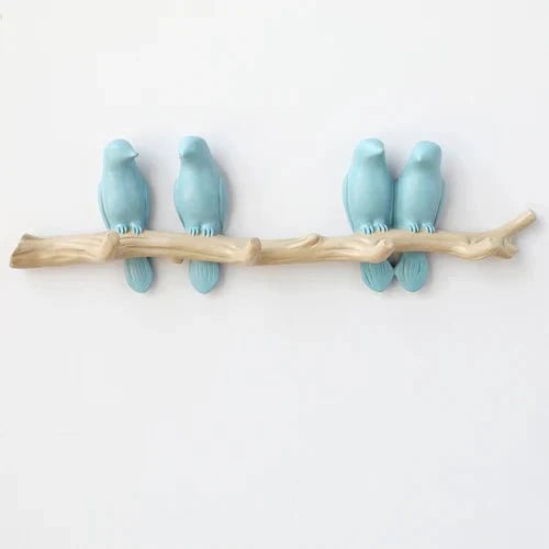 Decoratieve Wandkapstok Hars Vogelmotief Natuurlijk Design voor Hal Slaapkamer Woonkamer Entree Stijlvol | Sulvida