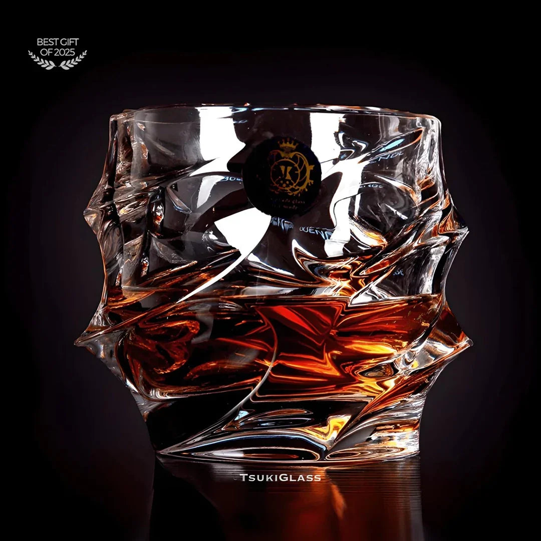 Japans Kristallen Whiskyglas met Geribbelde Structuur voor Optimale Grip Smaakbeleving en Stijlvol Serveren | Sulvida