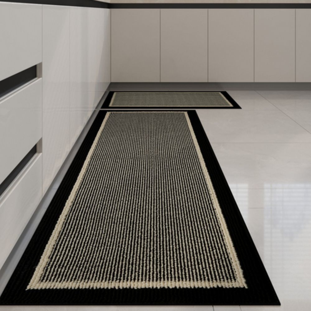 Antislip Keukenmat Polypropyleen Gestreept Design Donkergrijs Bruin Beige 50x80 45x120 Wasbaar Duurzaam | Sulvida