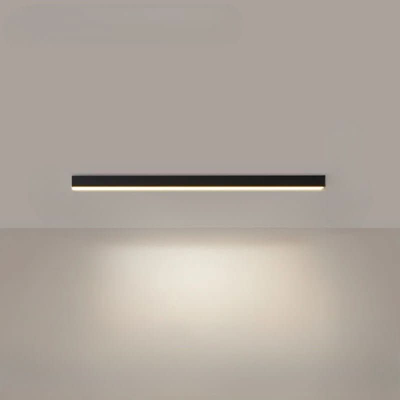LED plafondlamp aluminium langwerpig Scandinavisch zwart wit goud 60-150 cm woonkamer keuken kantoor | Sulvida