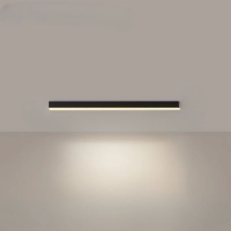 LED plafondlamp aluminium langwerpig Scandinavisch zwart wit goud 60-150 cm woonkamer keuken kantoor | Sulvida