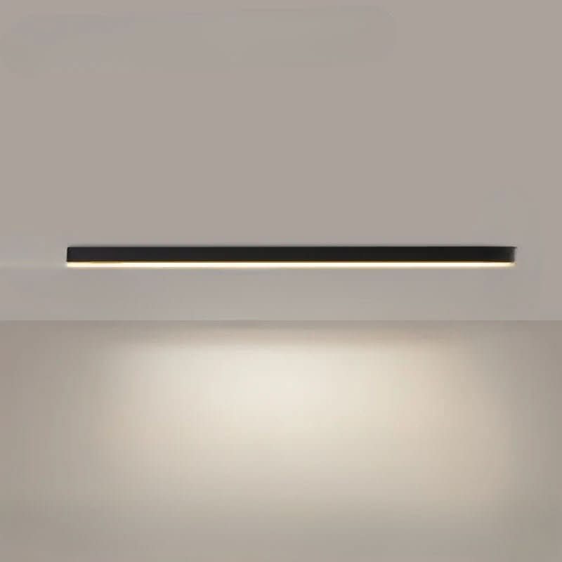 LED plafondlamp aluminium langwerpig Scandinavisch zwart wit goud 60-150 cm woonkamer keuken kantoor | Sulvida