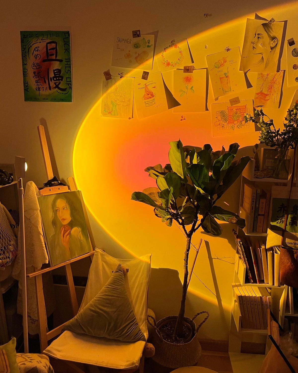 LED Staande Lamp met Halo Projectie Zwart Aluminium 180cm Sfeerverlichting voor Woonkamer Studio Modern Minimalistisch | Sulvida