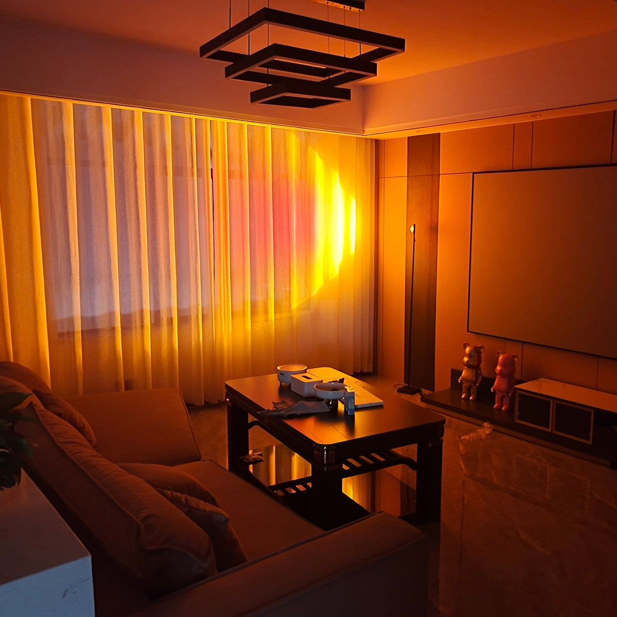 LED Staande Lamp met Halo Projectie Zwart Aluminium 180cm Sfeerverlichting voor Woonkamer Studio Modern Minimalistisch | Sulvida