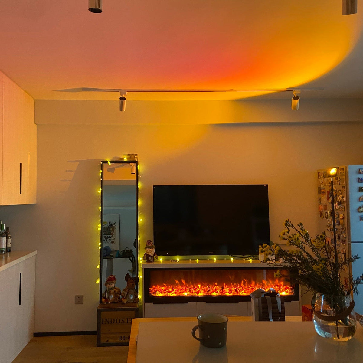 LED Staande Lamp met Halo Projectie Zwart Aluminium 180cm Sfeerverlichting voor Woonkamer Studio Modern Minimalistisch | Sulvida