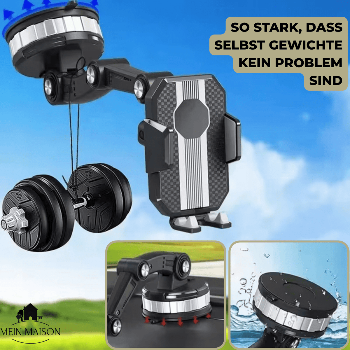 Telefoonhouder Auto Zuignap Houder 360° Draaibaar Dashboard Voorruit Universele Smartphone Houder Handsfree | Sulvida
