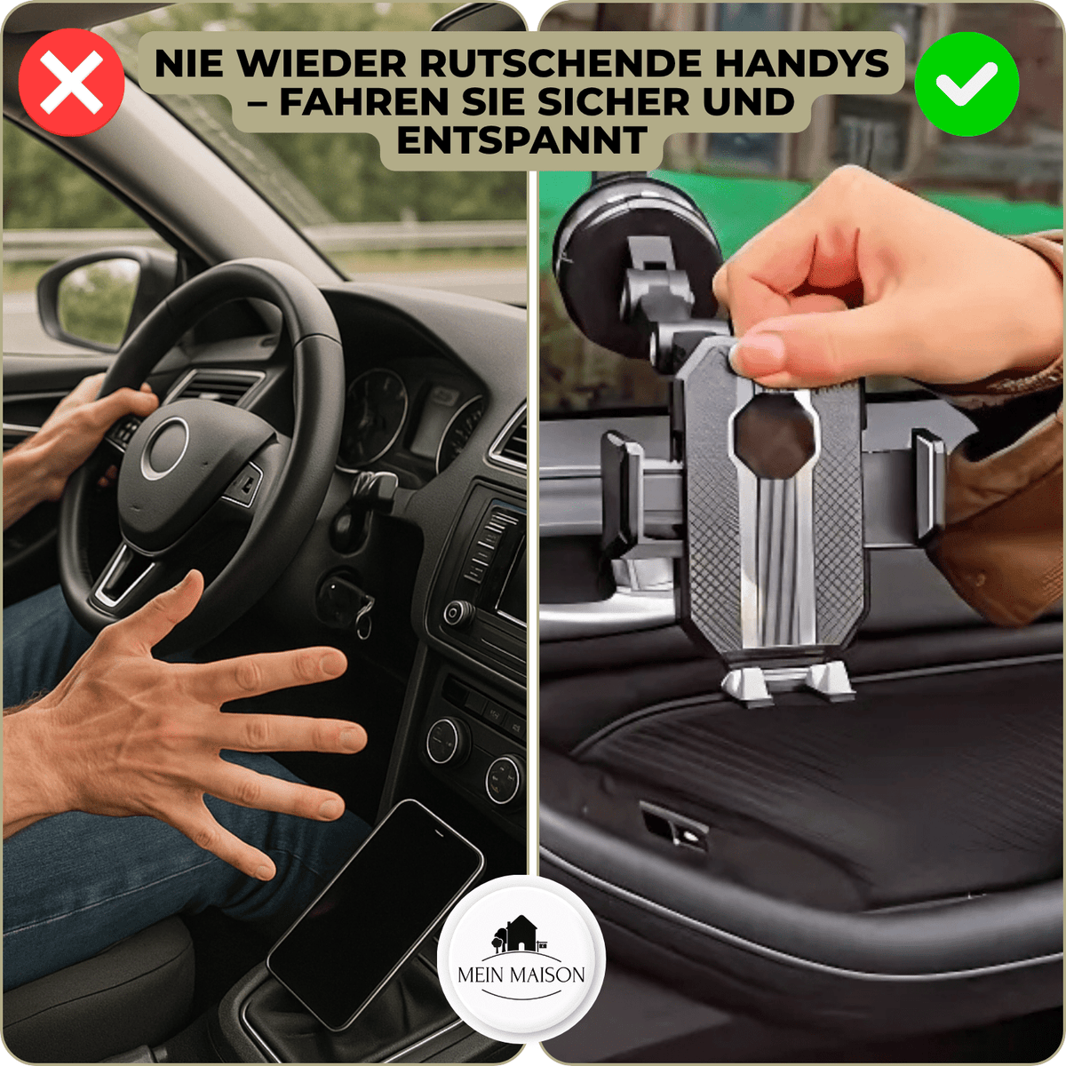 Telefoonhouder Auto Zuignap Houder 360° Draaibaar Dashboard Voorruit Universele Smartphone Houder Handsfree | Sulvida